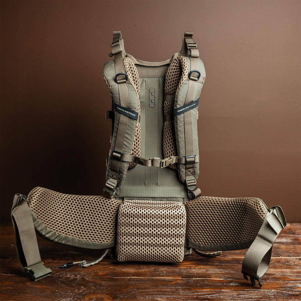 Eberlestock Modframe torso adjustment mechanism enabling quick field fit