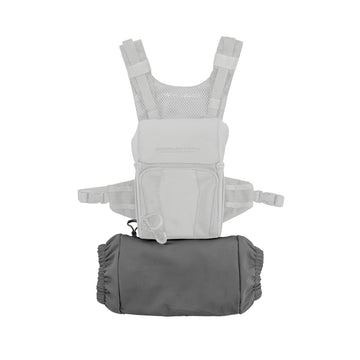 Front view of Eberlestock Recon Handwarmer in gray for easy access