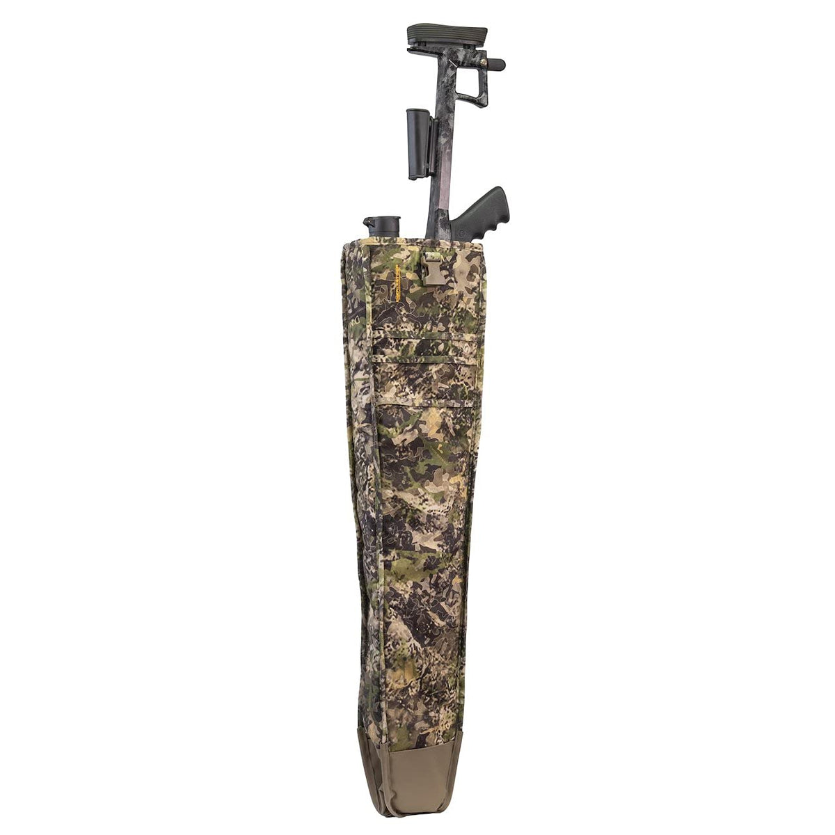 Eberlestock Side Scabbard Mountain profile keeps a bolt-action rifle secure during rugged hunts.