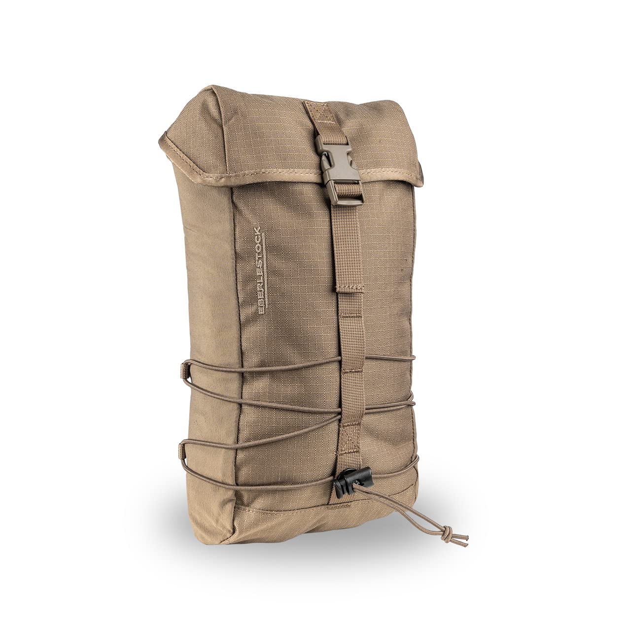 Eberlestock Sustainment Pouch Dry Earth with hose pass-through for easy hydration access.