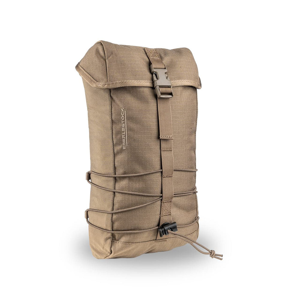 Eberlestock Sustainment Pouch Dry Earth with hose pass-through for easy hydration access.