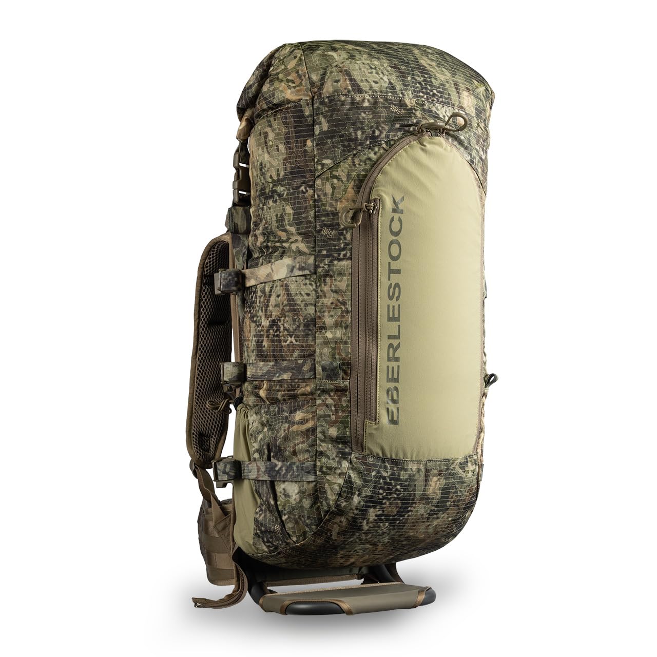 Eberlestock Vapor 5000 backpack front view highlighting ultra lightweight design for long hikes