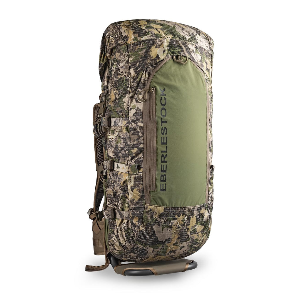 Eberlestock Vapor 5000 side view showing extended depth pockets for gear
