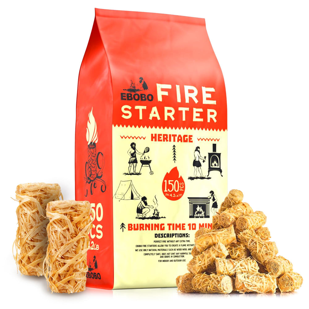 EBOBO fire starters pack cover, ready for quick ignition.