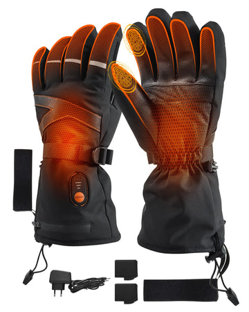 EBOSSOM heated gloves front view showing warming design for winter outings