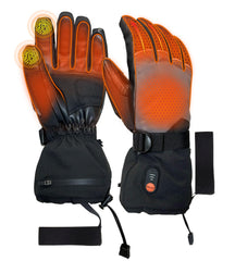 EBOSSOM heated gloves showing full coverage heat across the hand for consistent warmth