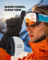 EBOSSOM heated gloves goggles-scraper helps clear snow for clear visibility
