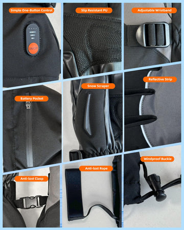 EBOSSOM heated gloves kit includes batteries and charger for easy setup
