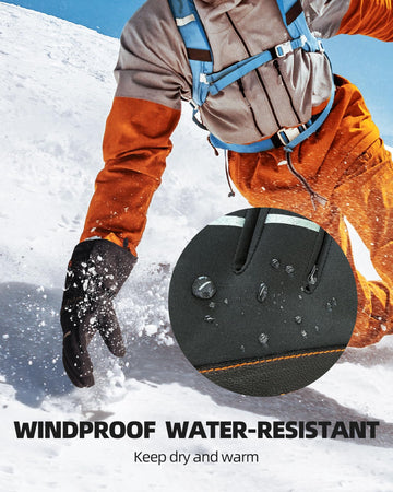 EBOSSOM heated gloves windproof and water-resistant exterior for rugged conditions