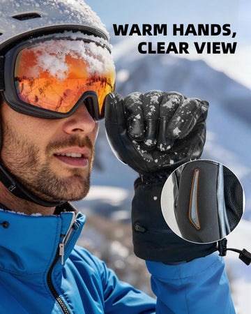 EBOSSOM heated gloves block wind and resist water for cold outdoor days