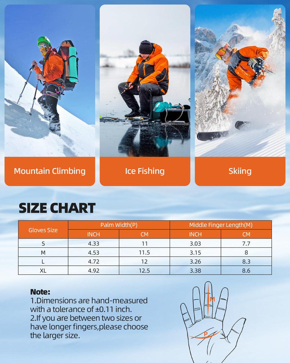 EBOSSOM heated gloves suit skiing, cycling, hunting, and more winter activities