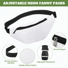 Eccliy sublimation fanny pack white adjustable-strap supports secure fit.