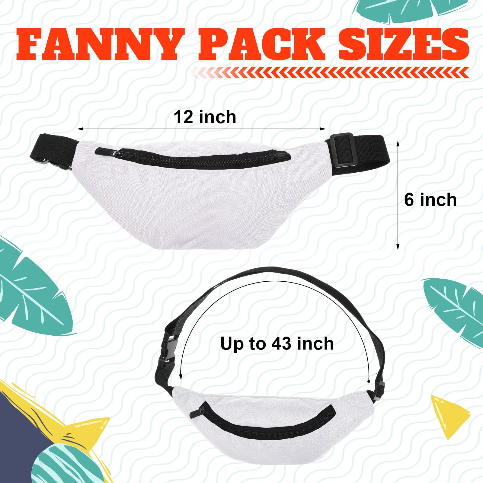 Eccliy sublimation fanny pack white side view for active wear.