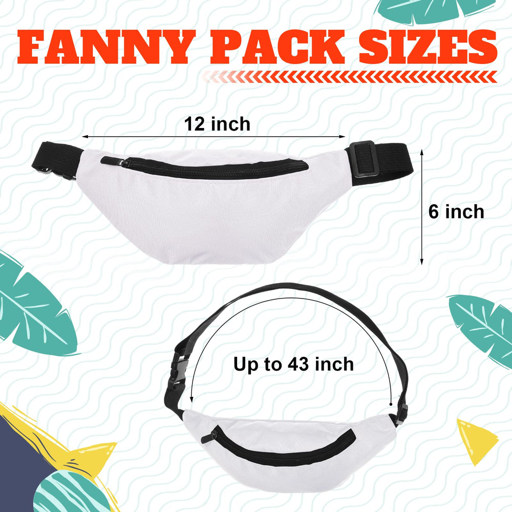 Eccliy sublimation fanny pack white side view for active wear.
