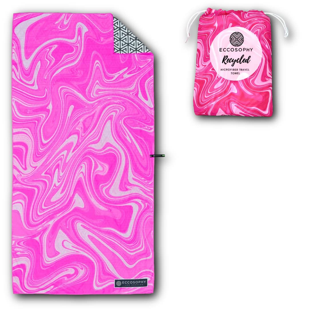 ECCOSOPHY Bahamas microfiber beach towel for sunny beach days.