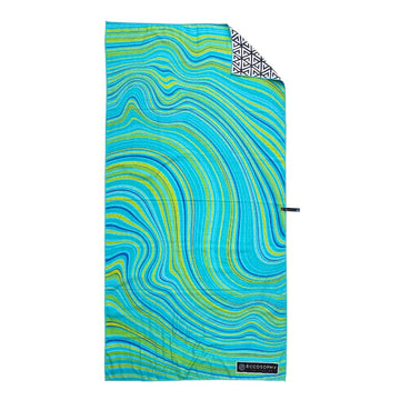 ECCOSOPHY beach towel sand-free surface keeps beach gear clean
