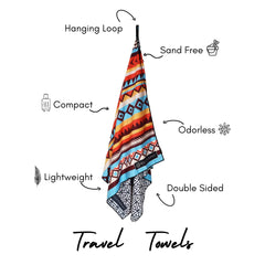 ECCOSOPHY oversized towel provides ample lounging space yet remains light.