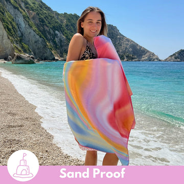 ECCOSOPHY packable towel fits into included pouch for travel