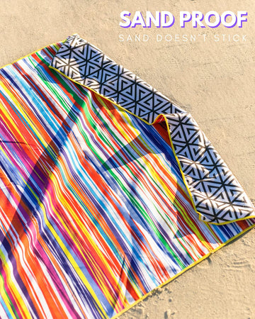 ECCOSOPHY quick-dry towel is highly absorbent for water sports and sun days.