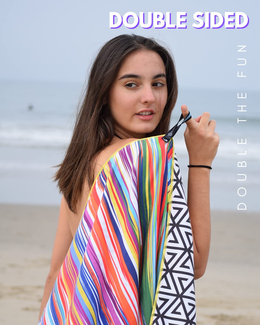 ECCOSOPHY travel pouch included keeps the towel organized for trips.