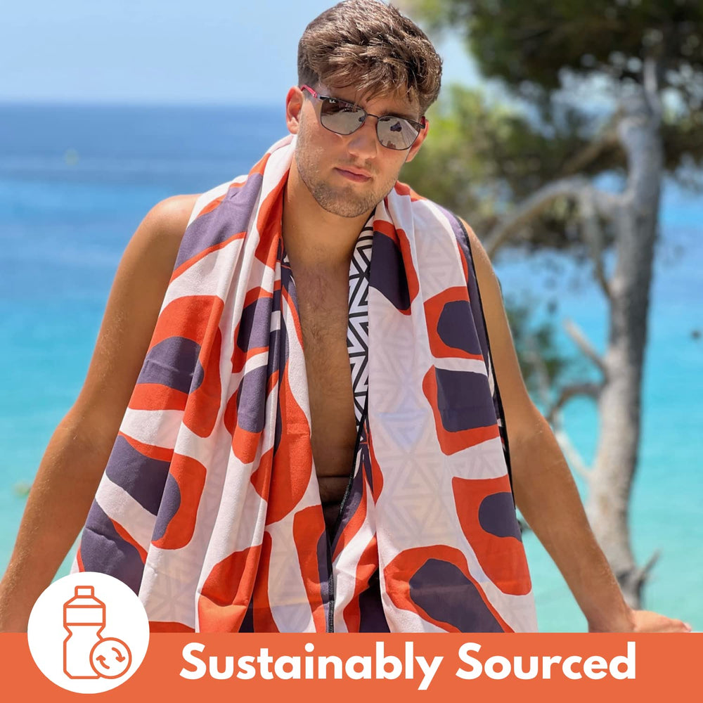 ECCOSOPHY recycled-bottle-material towel highlights eco-friendly fabric for daily use