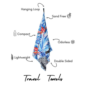 ECCOSOPHY Tahiti double-sided design towel shown for versatile beach styling