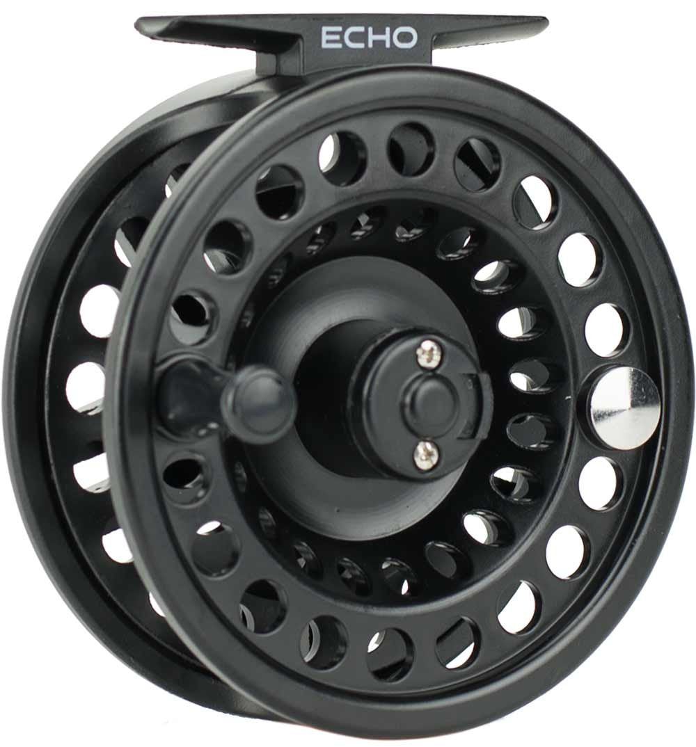 Echo Base Spool 4/5 close-up, enables quick spool swaps for uninterrupted reels.