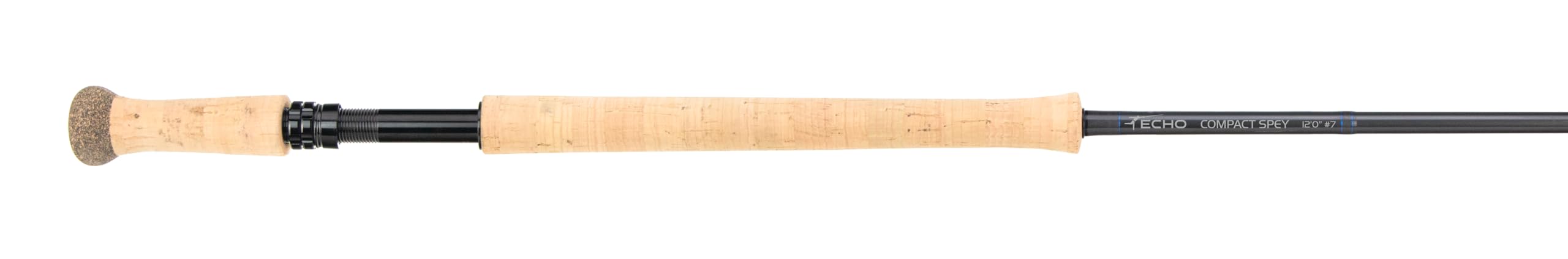 Echo Compact Spey Fly Rod 12ft 0in #8 front view demonstrates portable river casting potential.