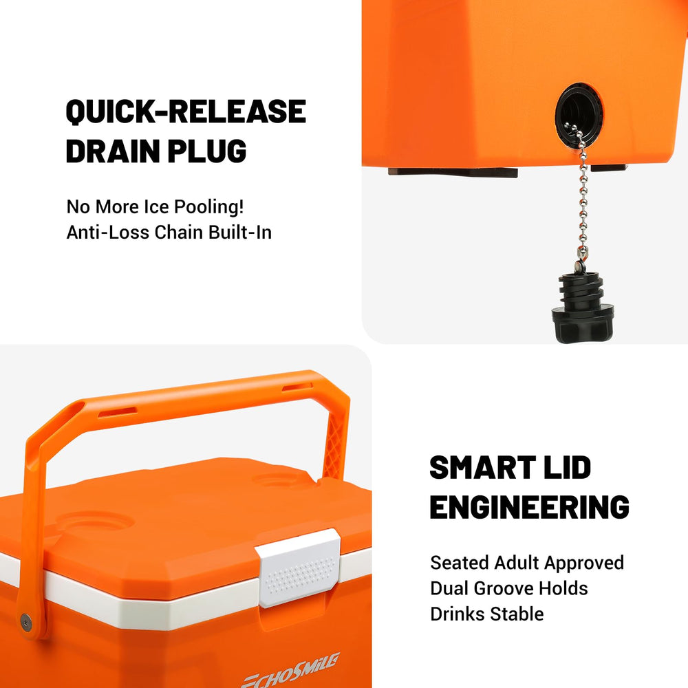 EchoSmile Ultra-Light cooler lid-as-seat offers extra seating at picnics.