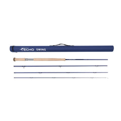 Echo Swing Spey gloss blue blank ready for precise casting and visibility on the water