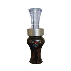 Echo Timber Duck Call front view in blue Diamond Wood showing classic tone potential