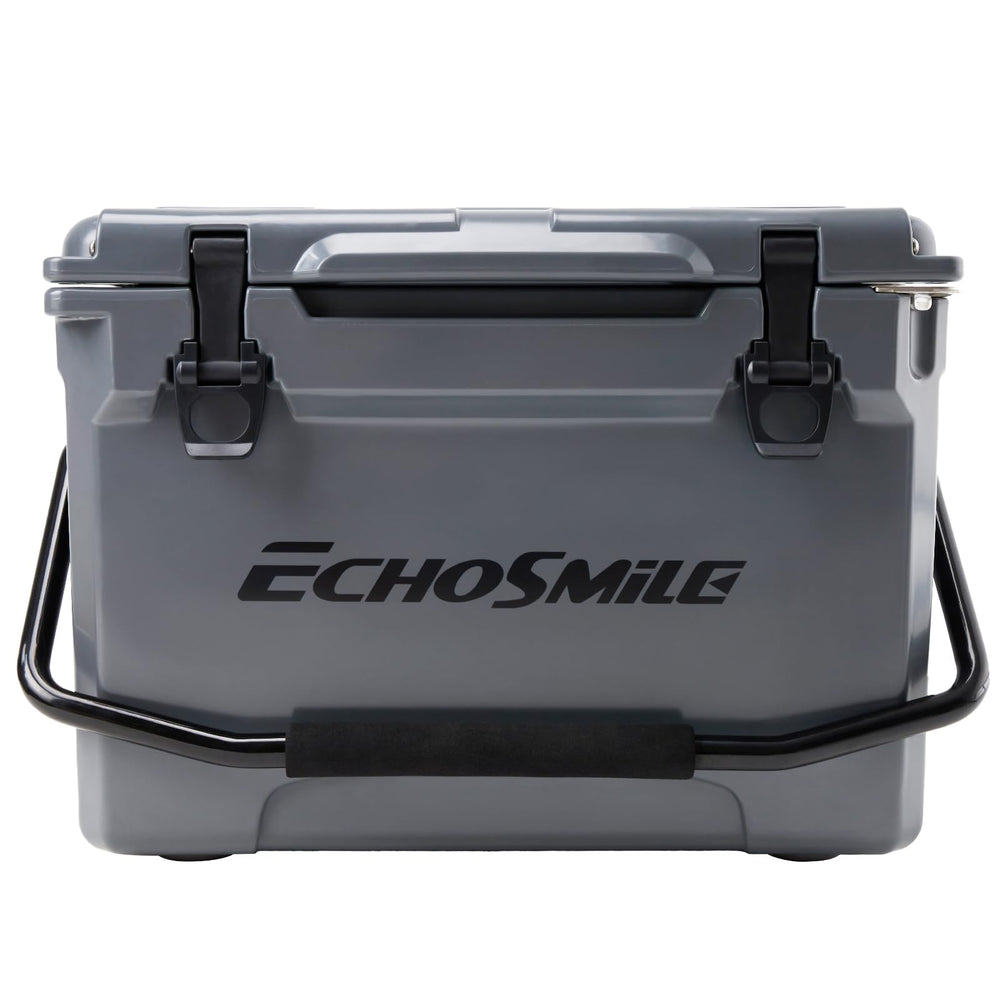 EchoSmile 25qt rotomolded cooler exterior shows rugged outdoor durability