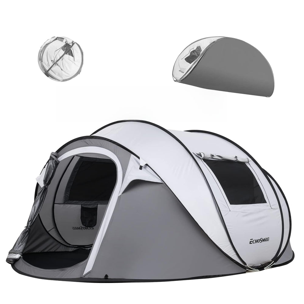 EchoSmile instant pop-up tent opens in seconds for effortless outdoor setup.