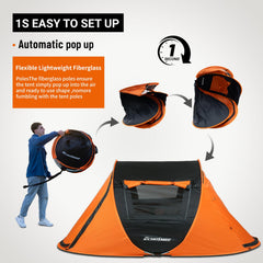 EchoSmile instant pop-up tent quality upgrade improves pole durability.