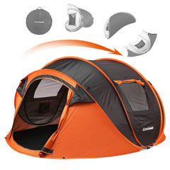 EchoSmile instant pop-up tent setup shows fast shelter for rapid campsite arrivals.