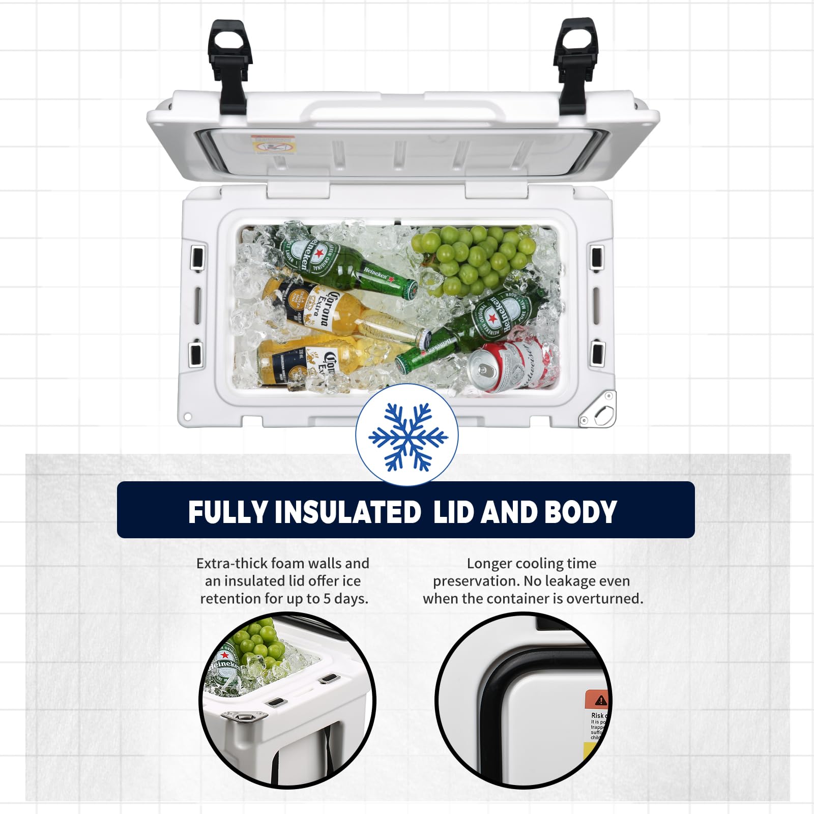 EchoSmile lid with ruler-embedded detail aids precise packing and measurements.
