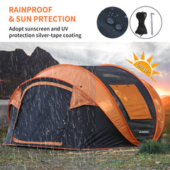 EchoSmile pop-up tent interior space highlights roomy layout for sleeping bags