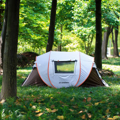 EchoSmile pop-up tent in action shows quick, tool-free setup for outdoor trips.