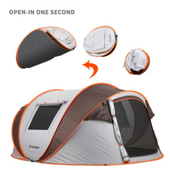 EchoSmile tent interior with spacious room suitable for six sleeping bags.