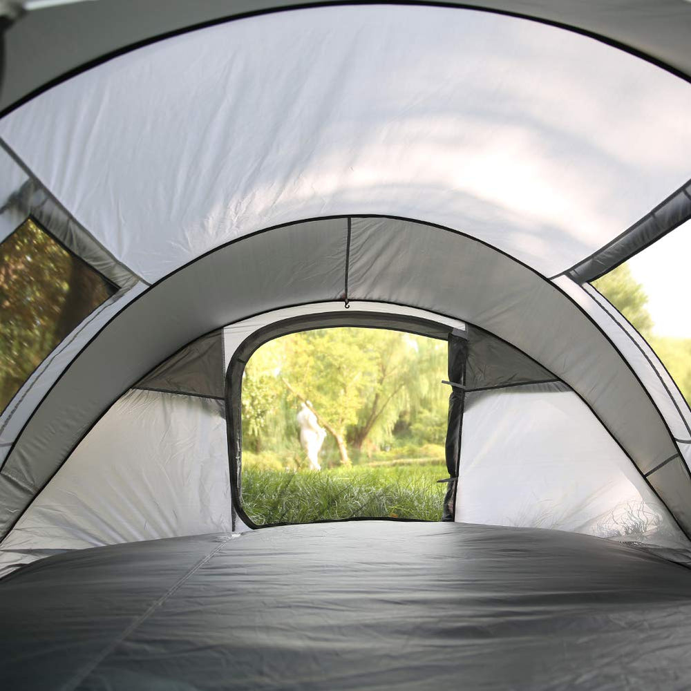 EchoSmile pop-up tent water-resistant fabric protects against light rain.