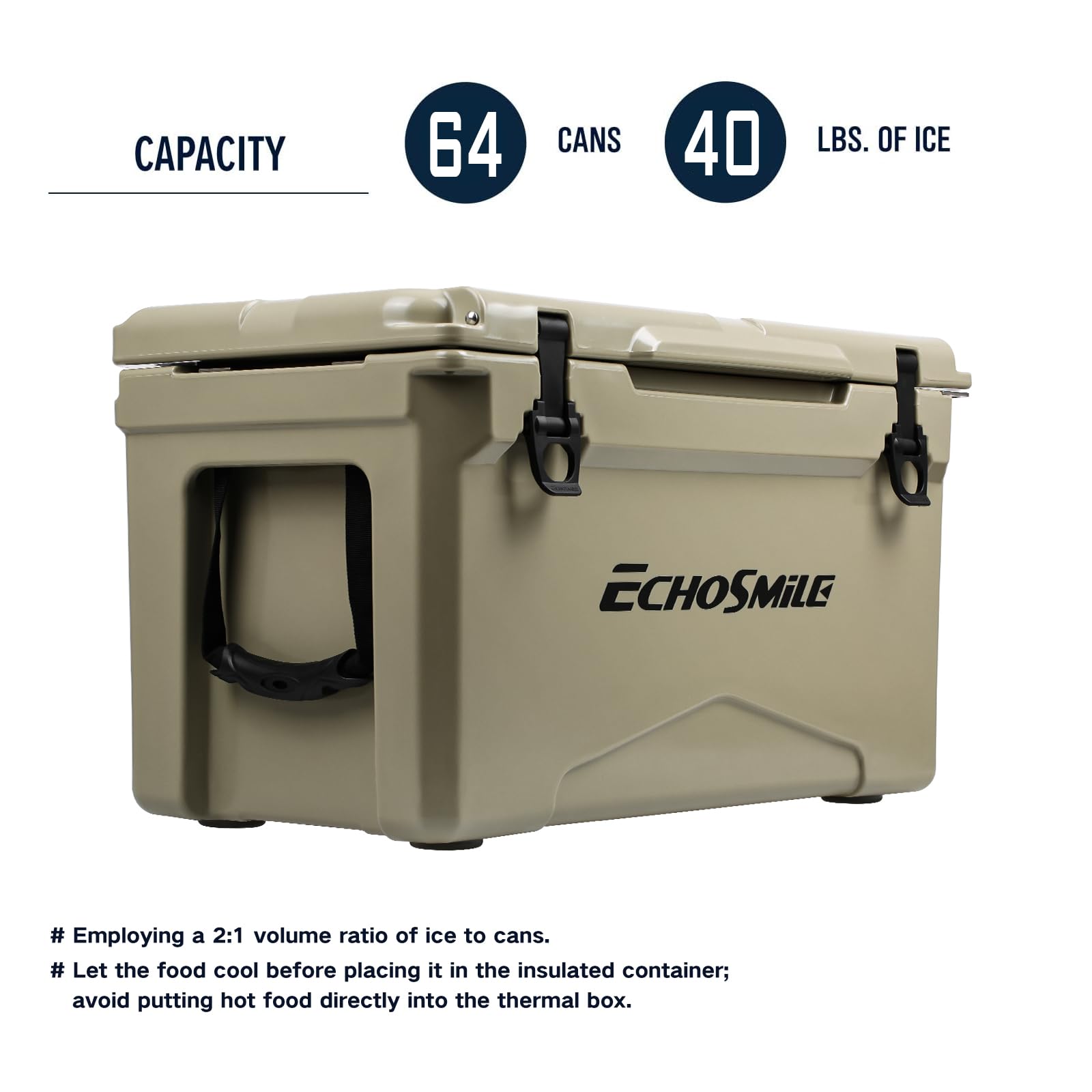EchoSmile 75qt in five UV-stable colors for versatile outdoor use.