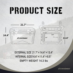 EchoSmile cooler lid with ruler embedded for on-the-go measurements