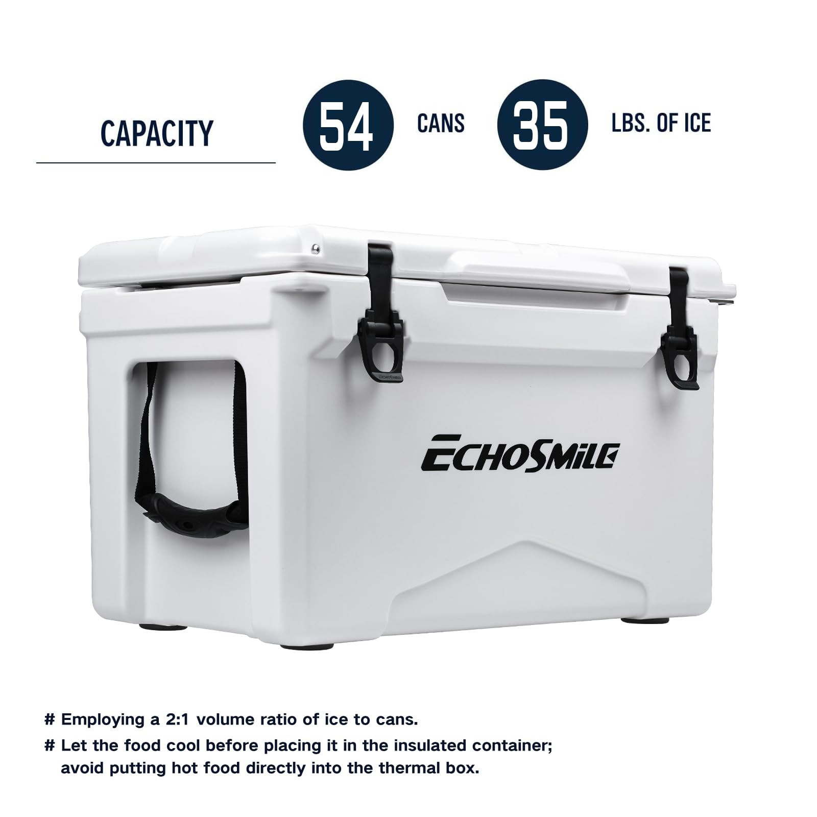 EchoSmile lid-seat design with anti-slip feet supports secure transport and on-site seating.