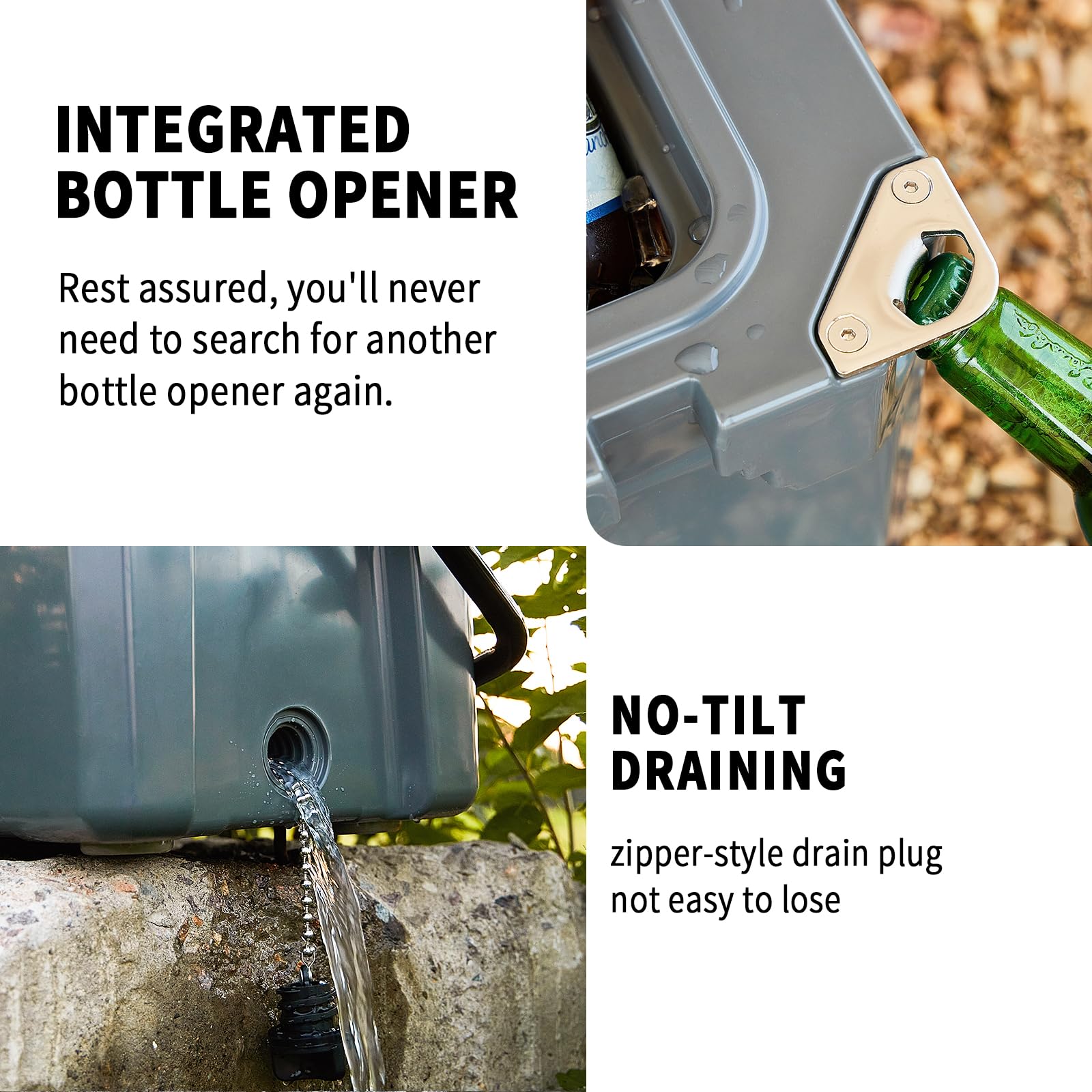 EchoSmile cooler silicone latches secure the lid during travel