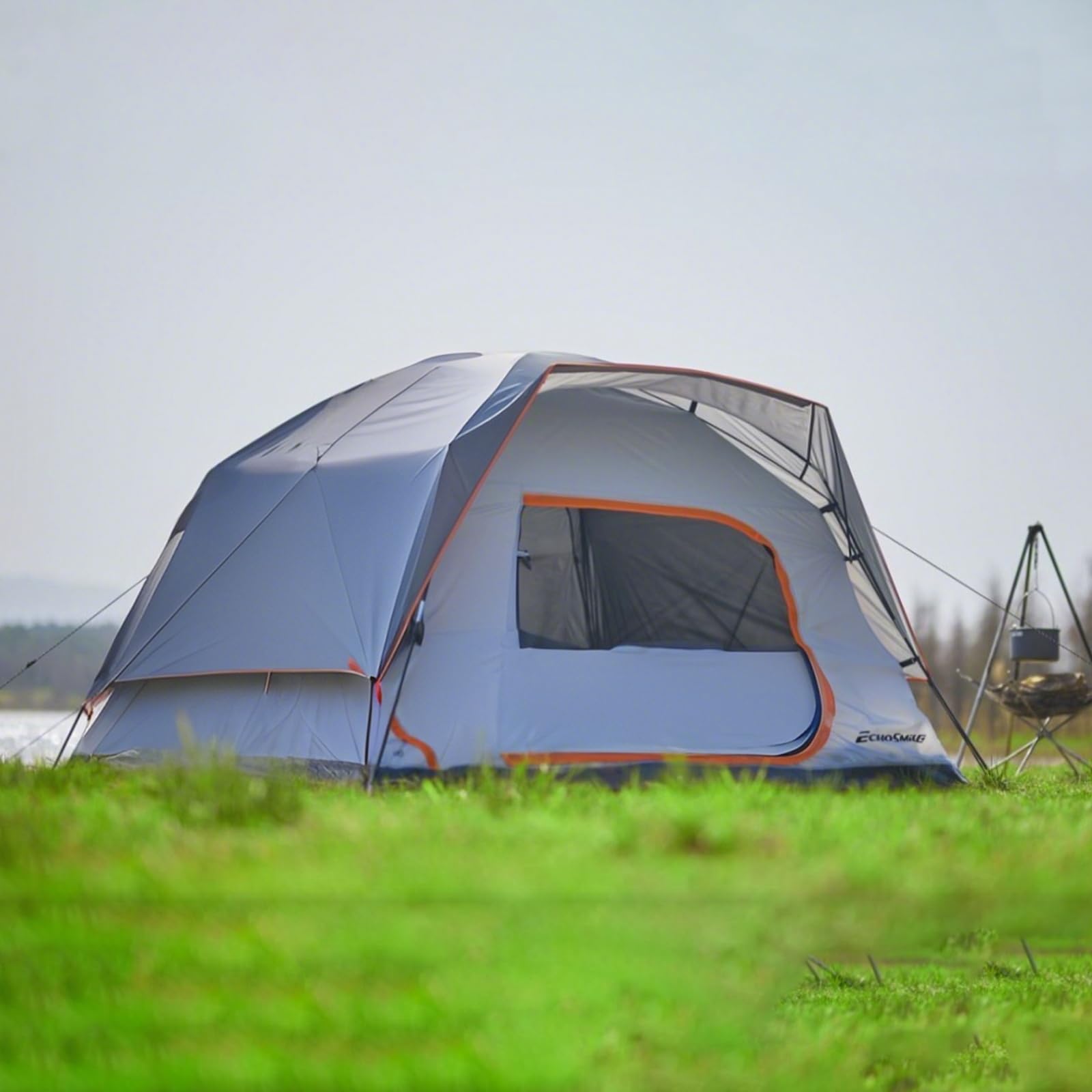 EchoSmile 2 Person Camping Tent interior offers spacious headroom for two campers.