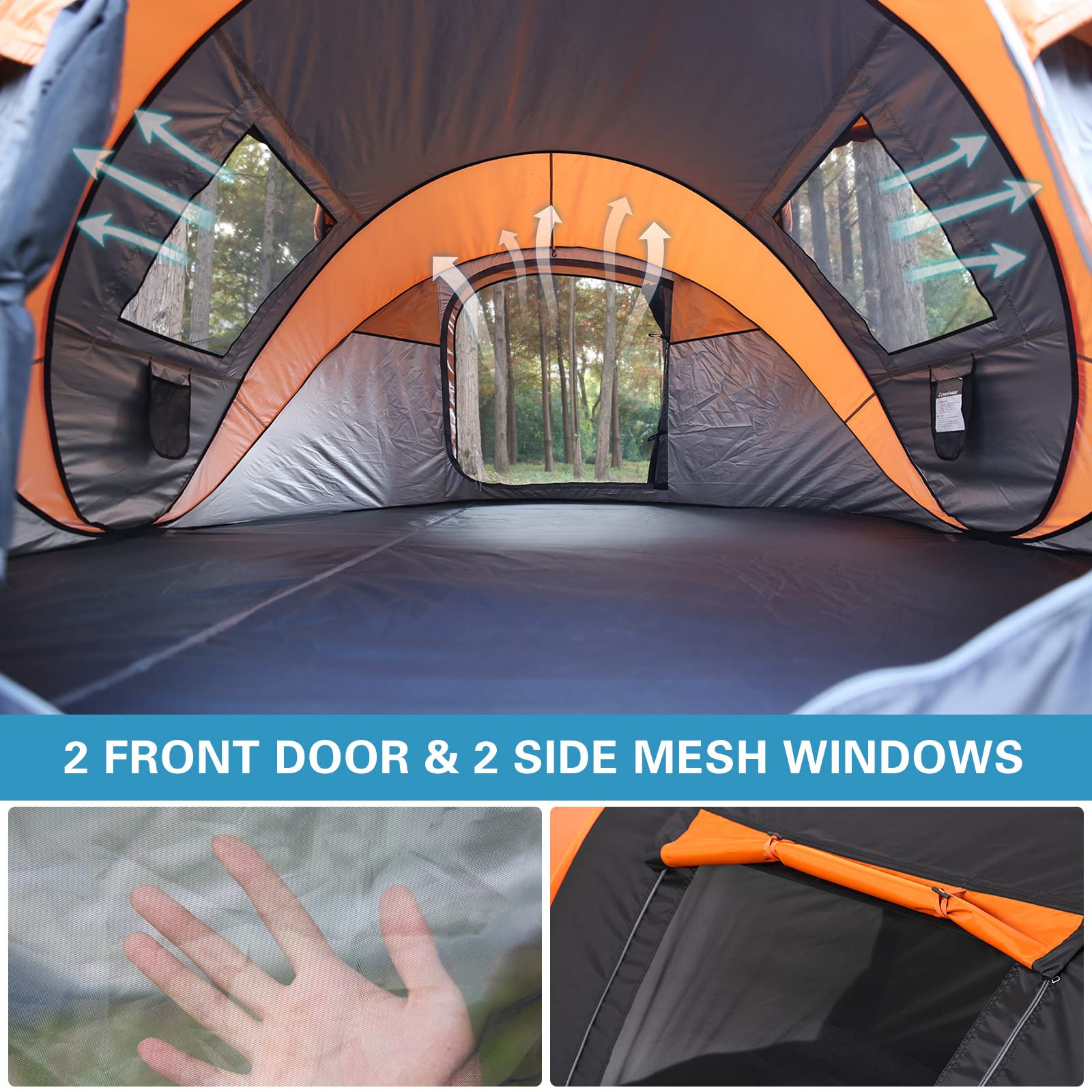 EchoSmile tent pole upgrade with steel protection reduces breakage risk