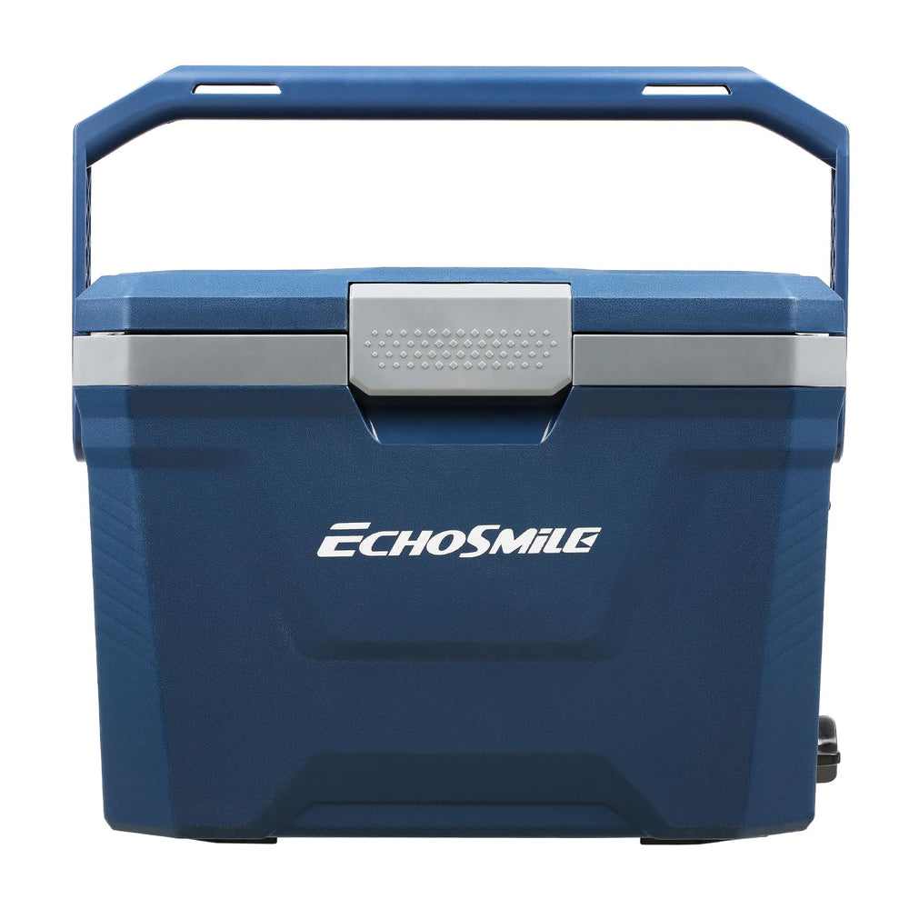EchoSmile Ultra-Light Cooler 20L front view shows organized outdoor storage.