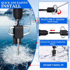Ice fishing shelter hooks 2 pieces black