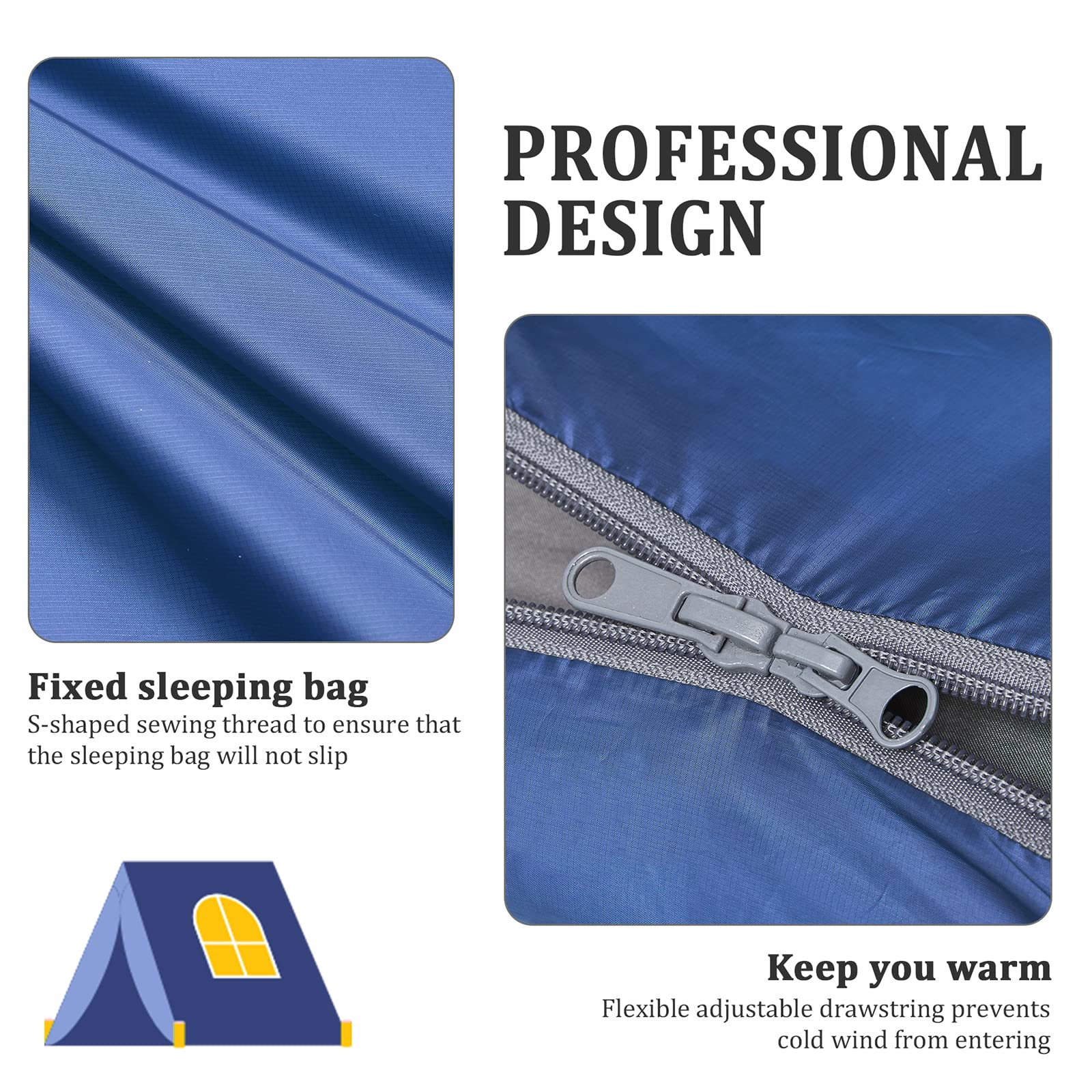 ECOOPRO warm weather sleeping bag length 83 inches for full-body comfort.