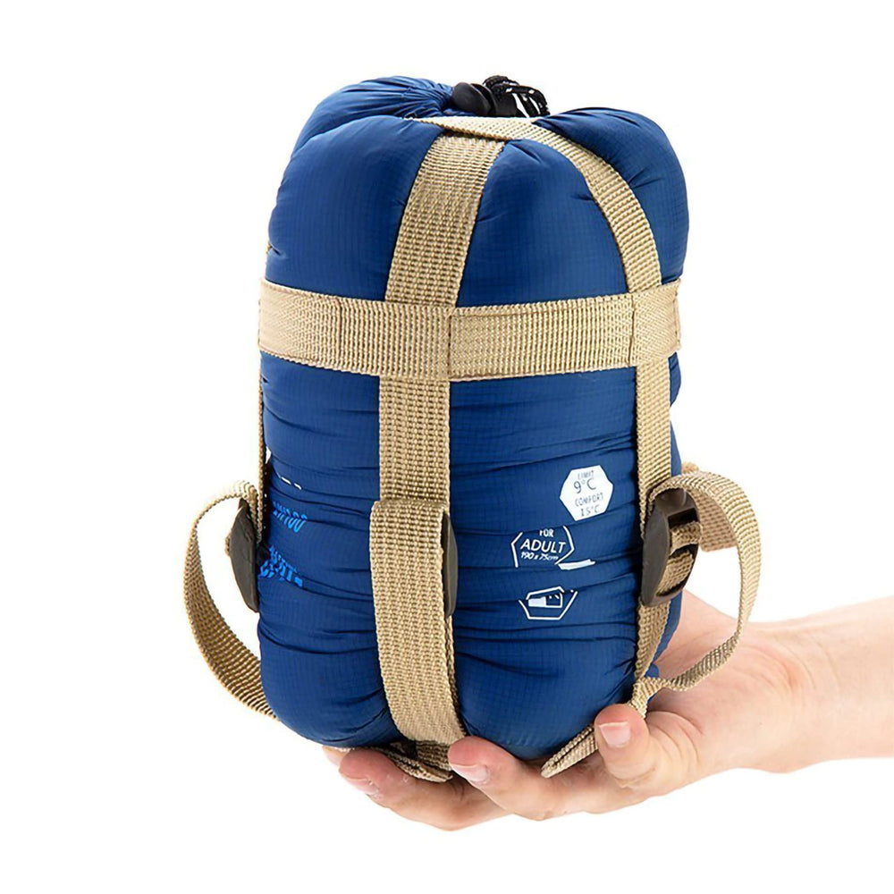 ECOOPRO warm weather sleeping bag outer material shows durable waterproof nylon for rugged camping.